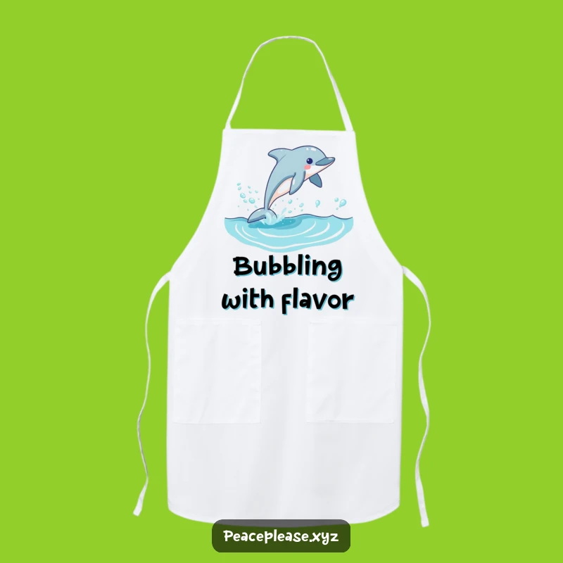 Funny Dolphin Wave Leap Apron: Hilarious Ocean Gift for Cooks