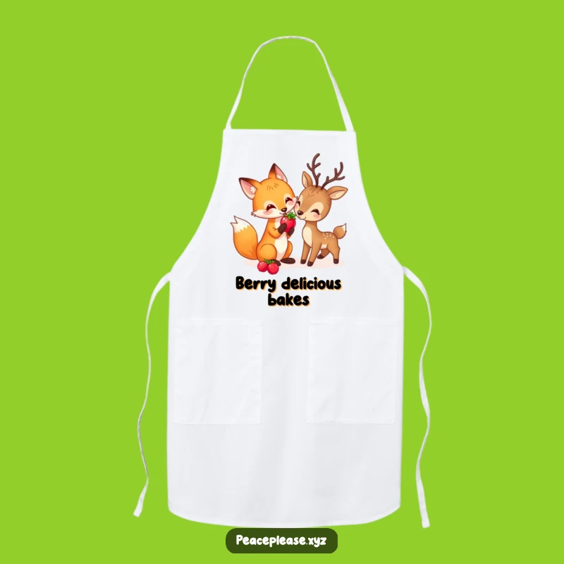 Funny Fox & Deer Apron: Cute Kitchen Wear, Perfect Funny Gift for Cooks