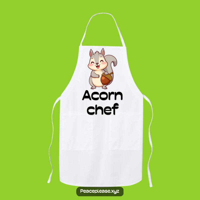 Happy Squirrel Acorn Apron - Cute Kitchen Wear, Perfect Funny Gift for Cooks