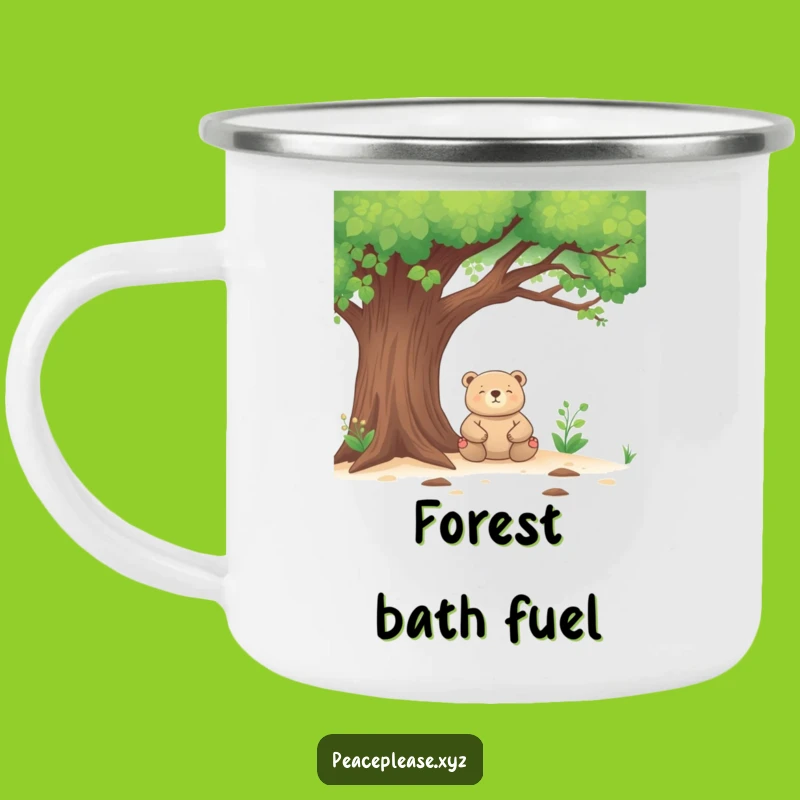 Funny Bear Camping Mug: Outdoor Meditation, Hilarious Adventure Gift