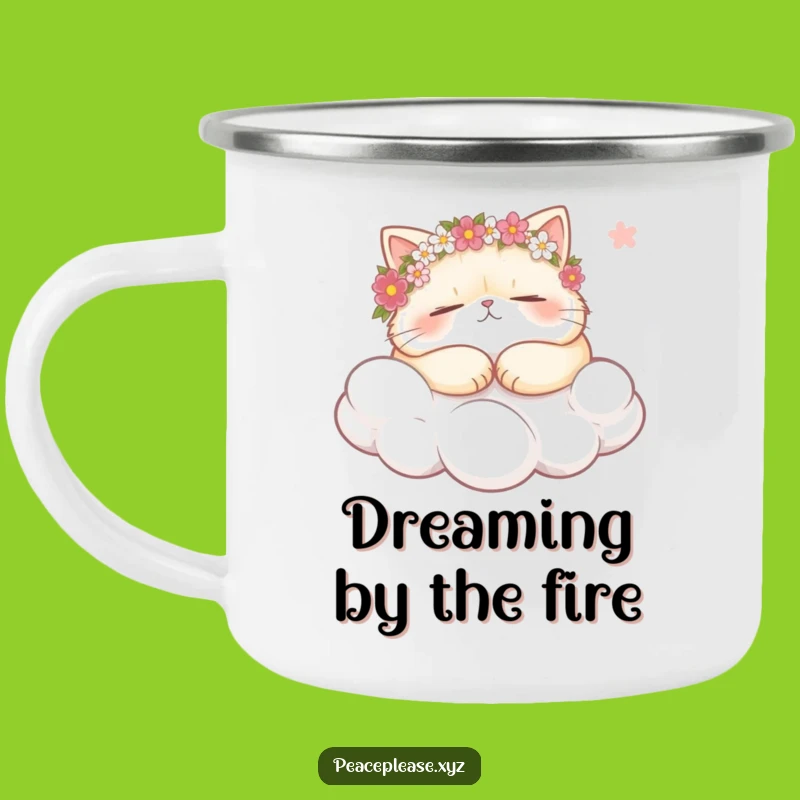 Funny Cat Cloud Nap Camping Mug: Cozy Snoozing Feline Cup for Relaxing