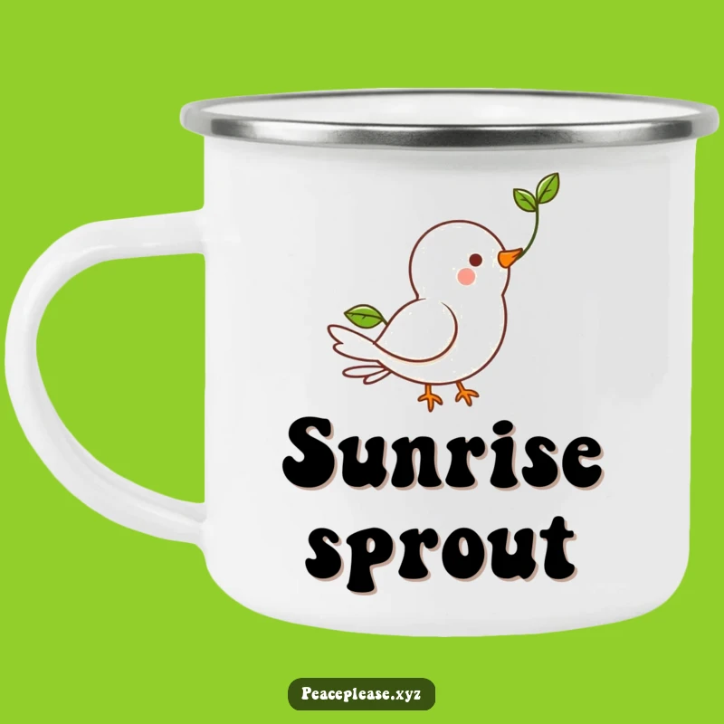Funny Dove Sprout Camping Mug: Sip Hope on Your Adventures with this Cute Mug