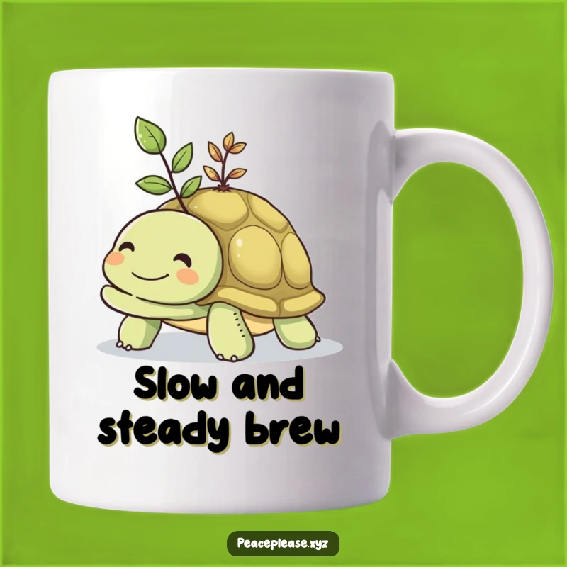 Funny Turtle Seedling Mug: Slow Growth, Big Dreams, Nature Gift