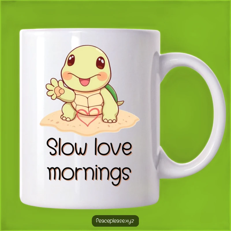 Funny Turtle Heart Sand Mug: Sweet 'I Love You' Gift for Beach Lovers