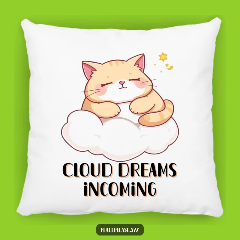 Funny Cat Cloud Pillow: Cozy & Hilarious Feline Dream Decor Gift