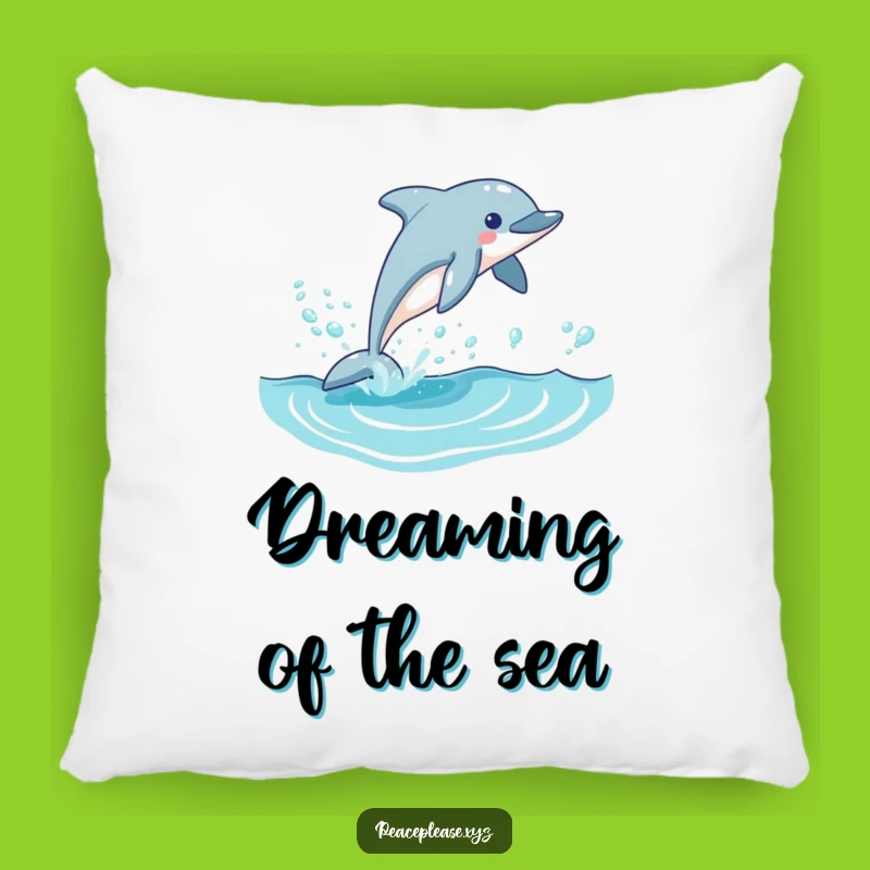 Funny Dolphin Wave Leap Pillow: Cozy and Hilarious Ocean Accent