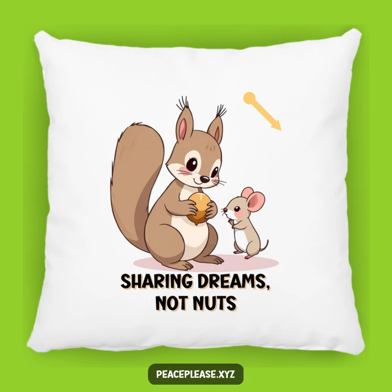 Funny Squirrel and Mouse Pillow: Cute Woodland Friends Snuggle Gift
