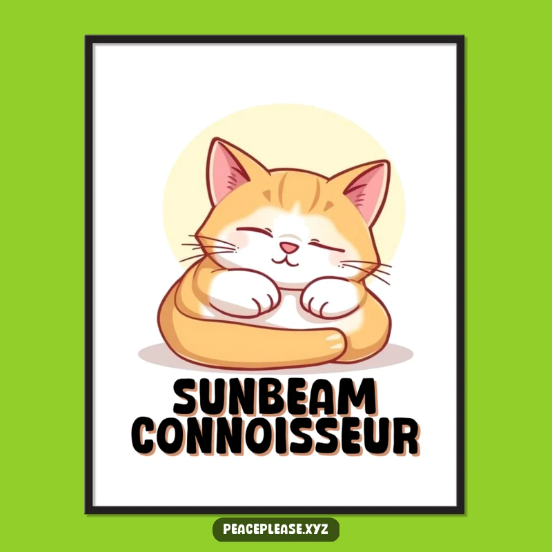 Funny Cat Nap Digital Art: Decorate with Relaxation and this Hilarious Feline Design