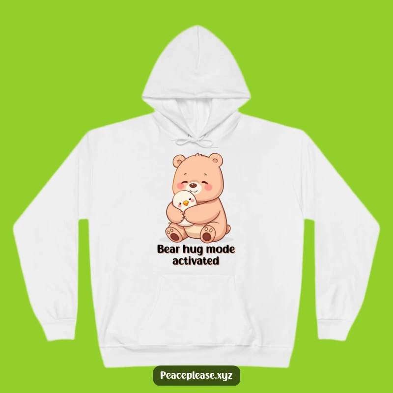 Funny Bear Hug Hoodie: Snuggle Up with This Adorable Animal Friendship, Perfect Gift