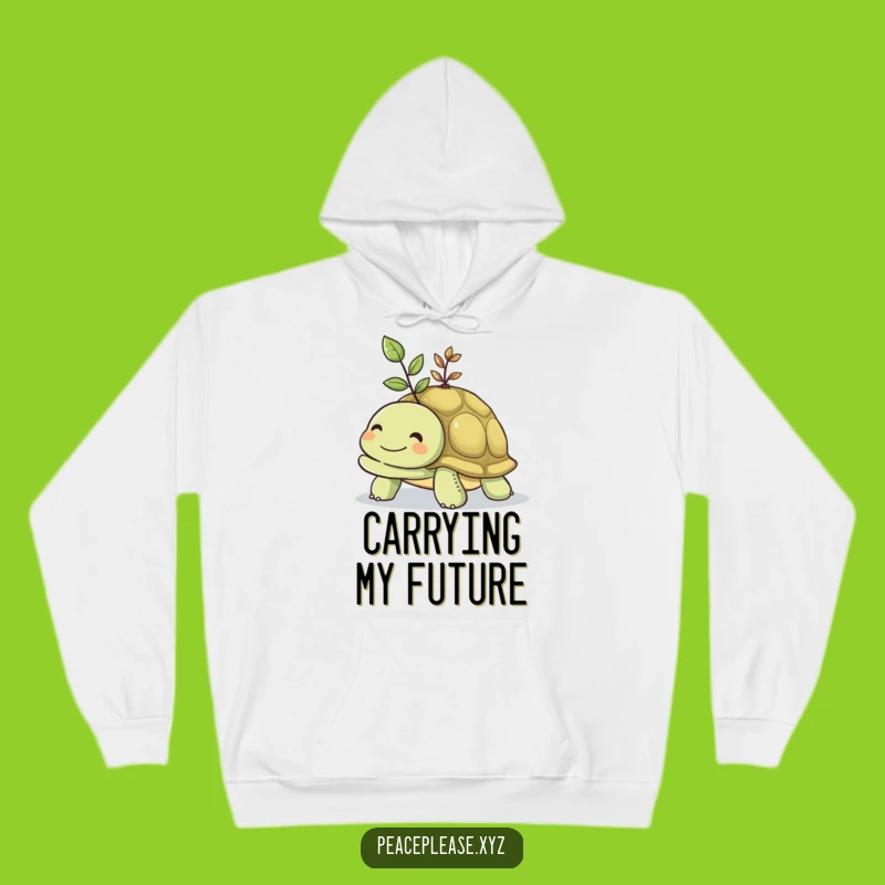 Funny Turtle Seedling Hoodie: Cozy Growth, Big Dreams, Nature Comfort