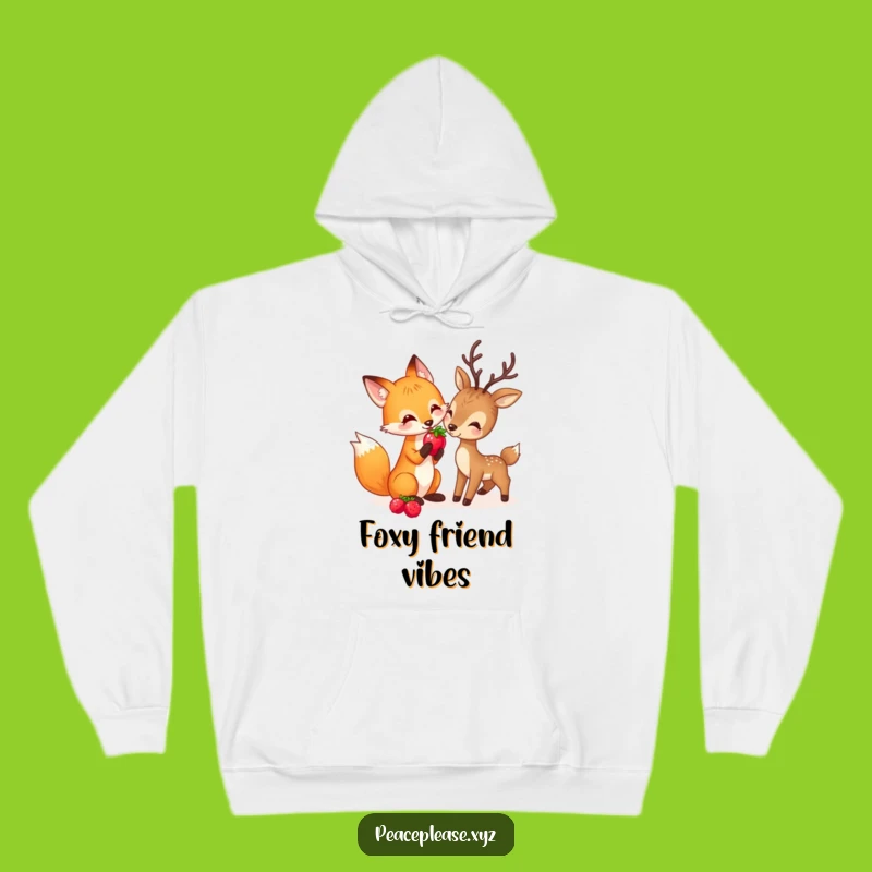 Funny Fox & Deer Hoodie: Cozy Woodland Friends, Perfect Funny Gift