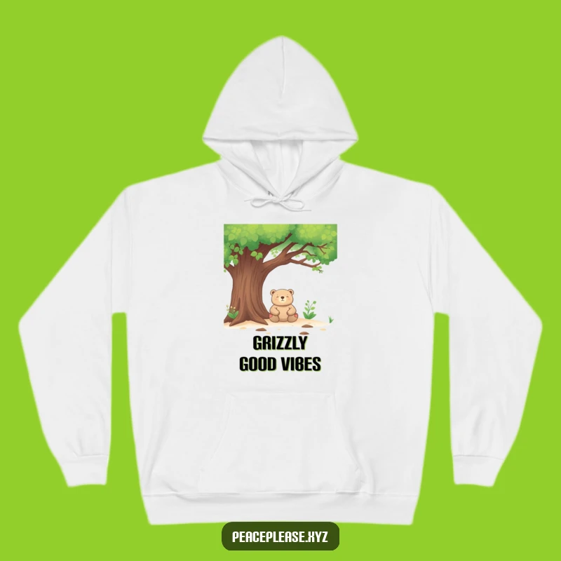 Funny Bear Hoodie: Cozy Meditation Vibes, Warm Peaceful Gift for All