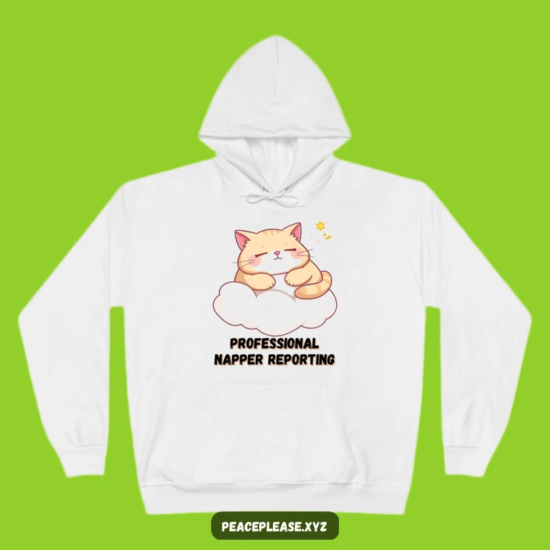 Funny Cat Cloud Dream Hoodie: Cozy & Hilarious Sleepy Feline Gift