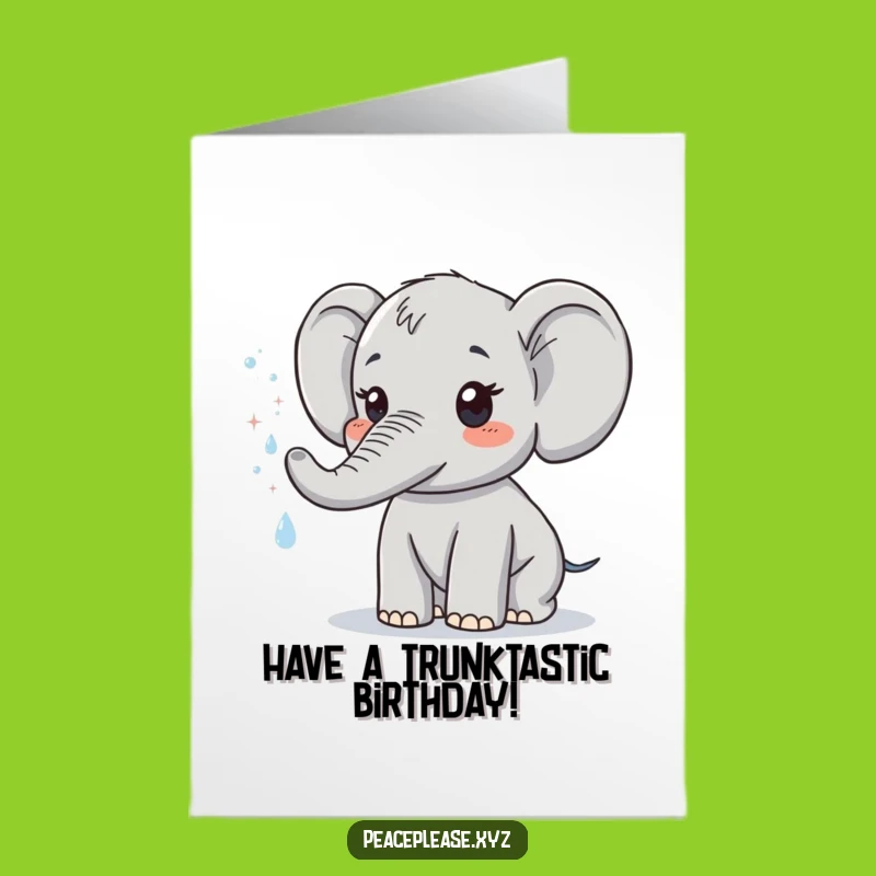 Free Printable Birthday Elephant Card: Funny Sparkling Downloadable Gift
