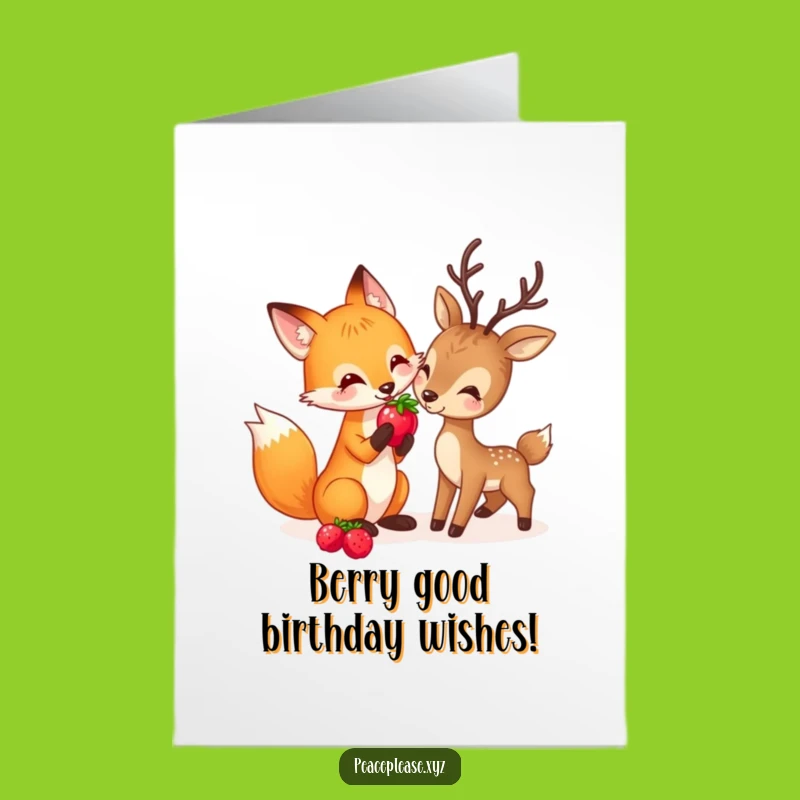 Free Printable Fox Birthday Card: Funny Downloadable Gift for Nature Lovers' Special Day