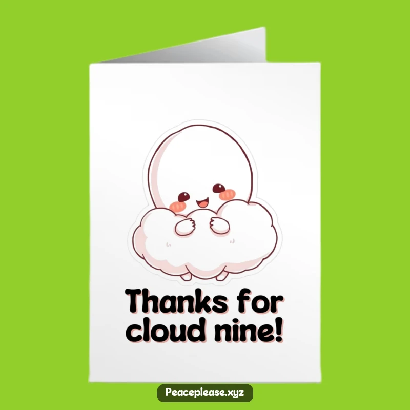 Free Printable Thank You Card: Peace Cloud Hug for Your Kindness!
