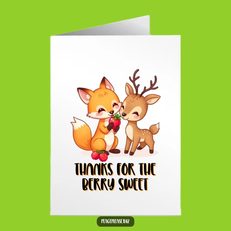 Free Printable Fox Thank You Card: Funny Downloadable Gift for Grateful Hearts