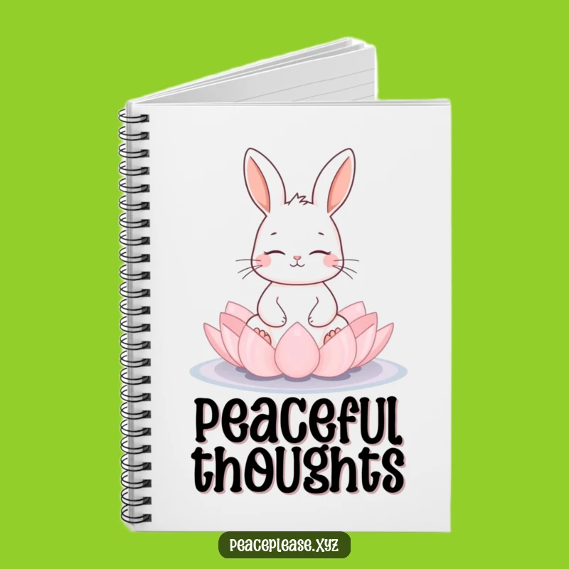 Funny Calm Rabbit Notebook: Zen Lotus Meditation Journal