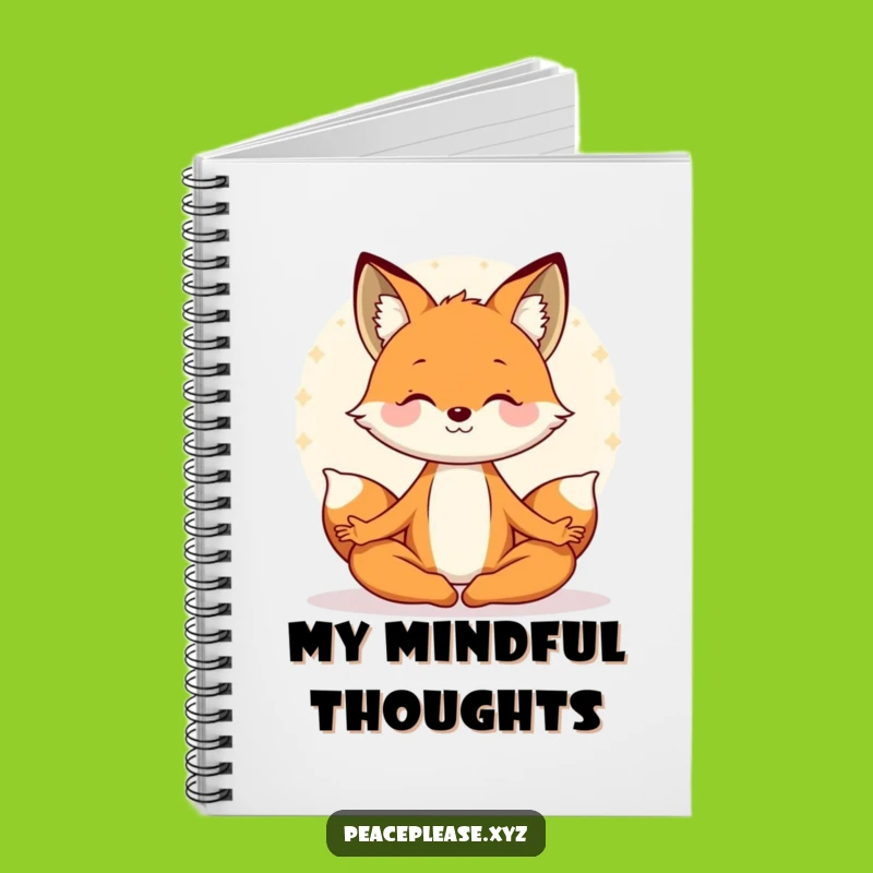 Funny Fox Yoga Notebook: Meditating Aura Journal, Perfect Peaceful Gift