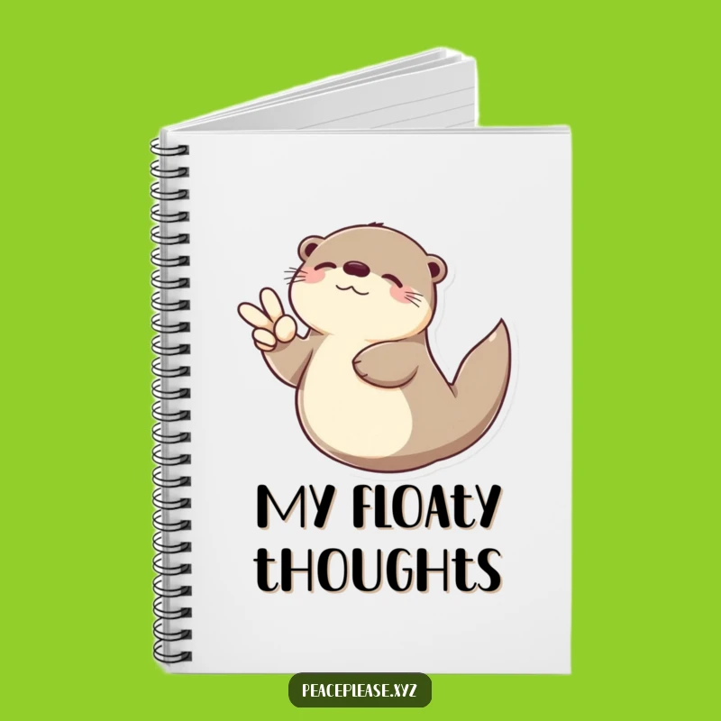 Funny Otter Peace Sign Notebook: Chill Aquatic Journal for Your Ideas!