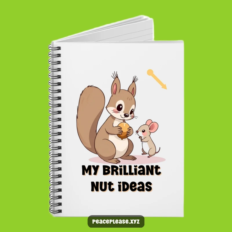 Funny Squirrel and Mouse Notebook: Cute Woodland Journal for Notes
