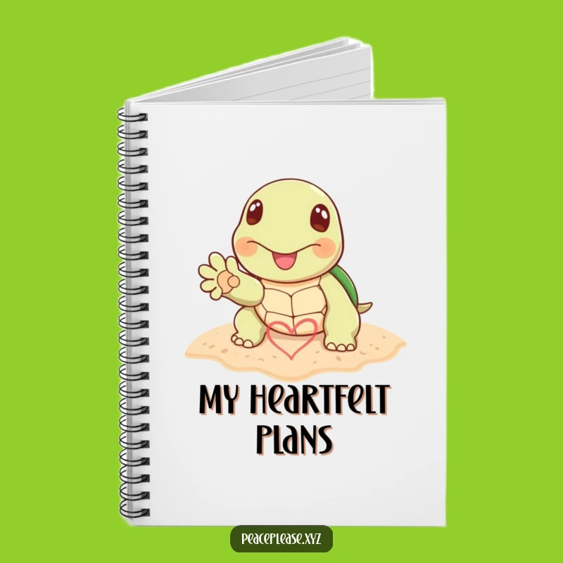 Funny Turtle Heart Notebook: Journal Your Love Story by the Sea