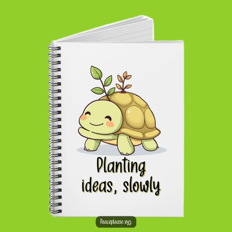 Funny Turtle Seedling Notebook: Slow Growth, Big Dreams Journal