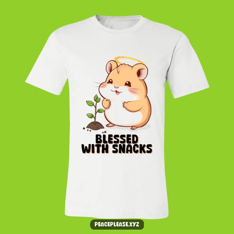 Funny Hamster Halo T-Shirt: Adorable Pet Humor for a Grateful Heart