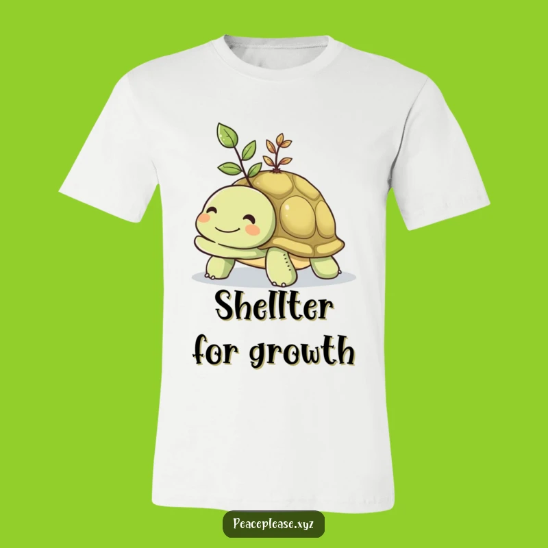 Funny Turtle Seedling T-Shirt: Slow Growth, Big Dreams, Nature Tee